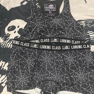 Lurking Class Spiderweb Sports Bra and Boxers Set